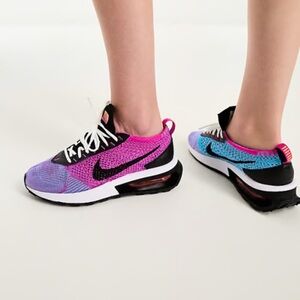 Women's Nike Air Max Flyknit Racer Mesh Sneaker Fuchsia Dream 7.5 DJ6106300